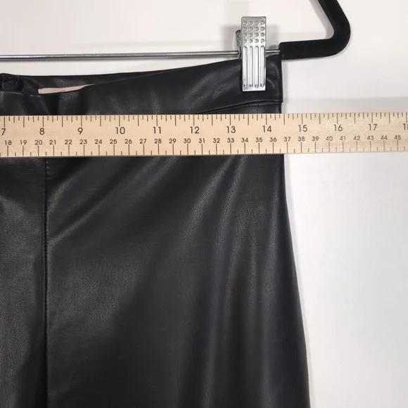 Anthropologie Hutch FAUX LEATHER Pants Flare Black Size‎ 4